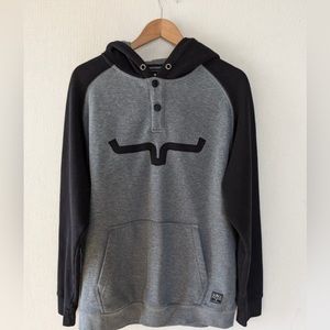 Kimes Ranch Men's Blaze 2 Black Gray Long Sleeve Pullover Hoodie Size L